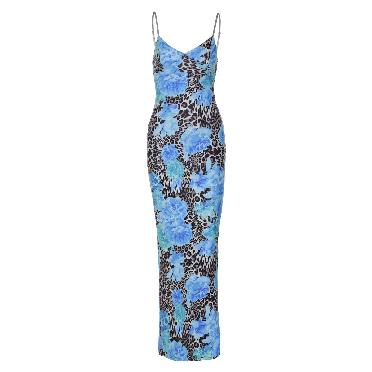 New Arrival Women's Street Style Elegant Slim-Fit Printed Camisole Long Dress